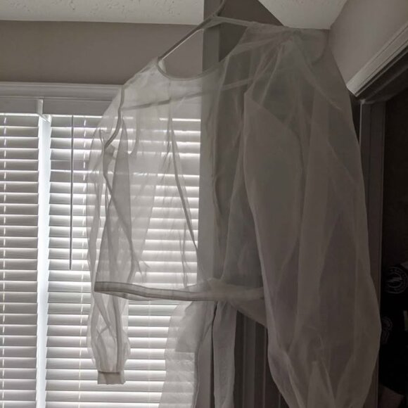 Silk Bridal Organza Wedding Cover Up / Topper (NWOT) - Picture 2 of 6